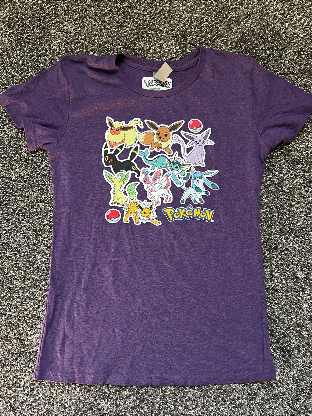 Pokemon Purple Eeveelutions Short Sleeve Tee
